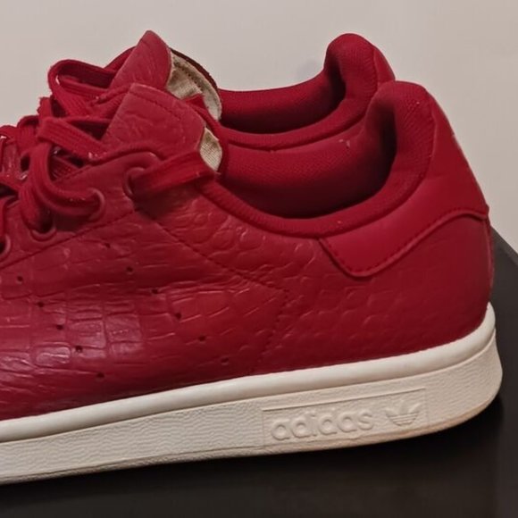 Adidas (Stan Smith)-(Red/White)-(Size 9.5)-(Pre-owned)-(Decent Condition)-$30.00 - Picture 2 of 5